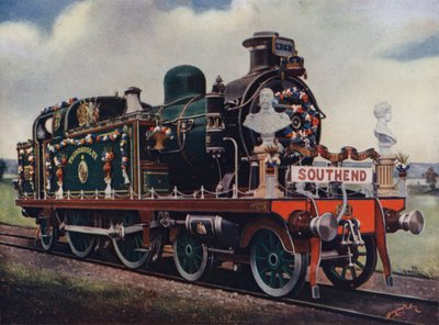 Locomotora decorada en honor de la Coronación del Rey Jorge y la Reina María, 22 de junio de 1911 de English School